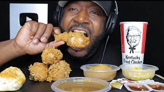 ASMR EATING KFC EXTRA CRISPY FRIED CHICKEN MASHED POTATOES WITH GRAVY amp SWEET CORN MUKBANG TCASMR [upl. by Enohs]