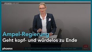 Alice Weidel AfD zur Regierungserklärung von Olaf Scholz zur aktuellen Lage am 131124 [upl. by Rosario]