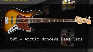 505  Arctic Monkeys  Bass Guitar Tabs [upl. by Klusek]