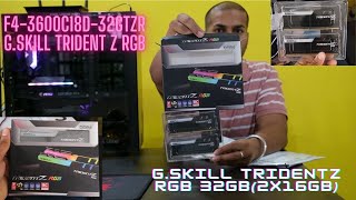 GSkill Trident Z RGB 32GB 2x16GB DDR43600MHz CL18222242 135V F43600C18D32GTZR [upl. by Dnalwor590]