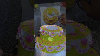 yellow juicy hardbak cake pineapple cakedecorating birthdaycake pineappleflavour [upl. by Tedder]