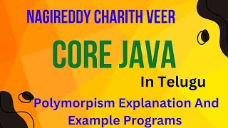 Part 18  Polymorphism In Java  Java Programming Language In Telugu [upl. by Notnad]