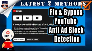 How to Bypass YouTube Anti Ad Block Detection  How to watch youtube videos without ads [upl. by Ysset]