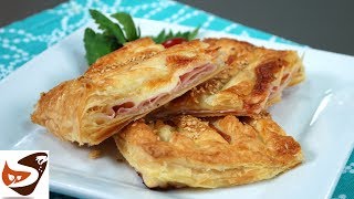 Torta rustica con pasta sfoglia prosciutto e formaggio – Torta salata buonissima [upl. by Isborne]