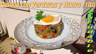 Quinoa con Verduras y Huevo Frito [upl. by Good789]