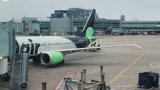 Flair Airlines F8639 YYZYEG Boarding Pushback Starting Up and Takeoff from Toronto Pearson [upl. by Irmine]