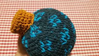 esfera de ganchillo para arbol de navidad con patron de fair isle crochet [upl. by Bowie]