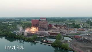 Trenton Channel Boiler House Demolition  June 21 2024  DTE Energy [upl. by Oer82]