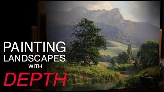 How to paint LANDSCAPES with DEPTH  Atmospheric PERSPECTIVE [upl. by Abbi657]