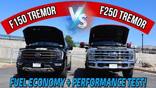 2023 Ford F250 Tremor VS F150 Tremor MPG amp Performance Test Heres Why You Should Go Super Duty [upl. by Bennink537]