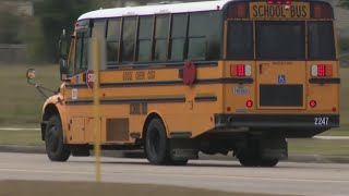 Baytown student says he was injured when bus driver pushed him off the bus to the curb [upl. by Gnehs507]