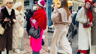 ITALIAN WINTER OUTFITS 2024  MILAN STREET STYLE [upl. by Fahy]