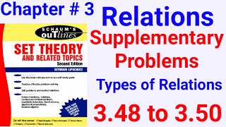 Schaums outlinesSet Theory Supplementary Problem Chapter 3 348 to 350 [upl. by Rosse116]