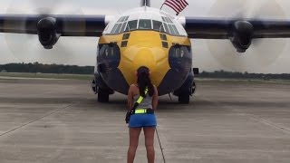 Blue Angels C130 Fat Albert start up [upl. by Dallis]