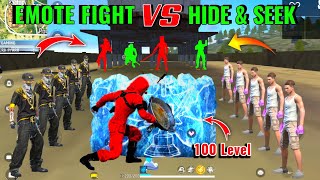 Free Fire Emote Fight But HIDE amp SEEK in Factory  Hide And Seek Challenge  Garena Free Fire 🔥 [upl. by Ayatnahs48]