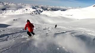 La Plagne ski guide Bellecote glacier Jan 2019 [upl. by Kalinda]