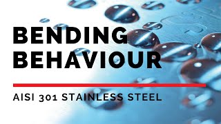 Demonstrating bending behaviour on AISI 301 Stainless Steel [upl. by Imaj]