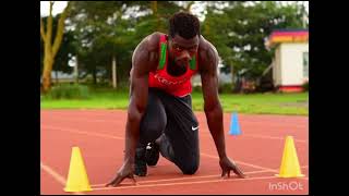 Omanyala Mark otieno prepare at Elite Indoor Track Miramas 2024 [upl. by Okoyk680]