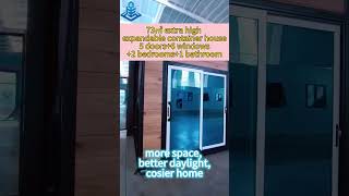 73㎡ extra high expandable container house cosier home [upl. by Sabas896]