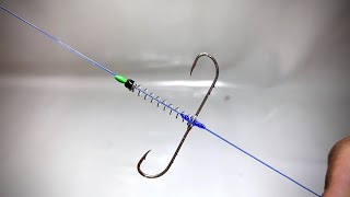 THE BEST TUTORIAL FOR FISHING TWO HOOKS IN ONE LINE [upl. by Gabey]