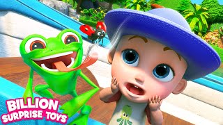 Five Little Speckled Frogs Encounter Chaos A Hilarious Lakeside Adventure Baby Zay and Daddy [upl. by Gnoy861]