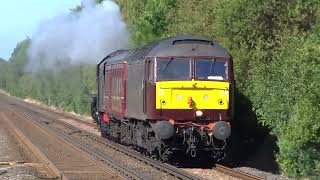 47812 dragging Black 5 no 44871 through Holton Heath 040724 [upl. by Idram]