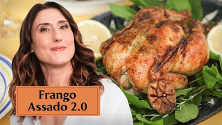 Frango assado com pele crocante e carne suculenta Vem ver [upl. by Anitsyrhc]