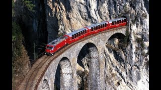 Bernina Express  Scenic Train Ride Switzerland HappyRail [upl. by Dodds]