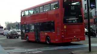 Streetdeck HEV96 ExRATP WH45252 Ensignbus EBS1972 SK18TKY on Tube Strike Extra Route 25 at Mile End [upl. by Entirb]