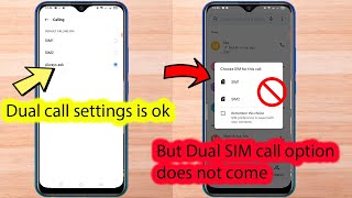 How to enable dual sim calling ask for sim 1 sim 2 in realme [upl. by Auqenahs]