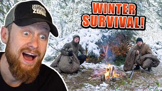 SURVIVAL CHALLENGE bei 5°C  Naturensöhne gehen mit 5 Gegenständen in den Schnee  Fritz Meinecke [upl. by Sedicla589]