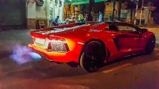 Lamborghini Aventador Roadster Đánh Thức Sài Gòn Lúc 0h Sáng  XSX [upl. by Heuser]