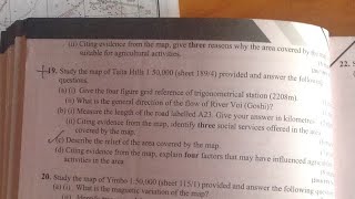 GEOGRAPHY FORM 3map work description of relief on a mapKCSE2018mathematics [upl. by Hourihan259]