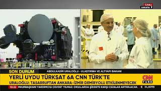 Canlı  CNN TÜRK Türksat 6A Özel Yayın  Uzay Sistemleri Entegrasyon ve Test Merkezi  USET [upl. by Slaohcin]