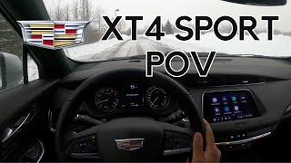 CADILLAC XT4 SPORT AWD  POV TEST DRIVE  Crossover SUV 4K [upl. by Anayek260]