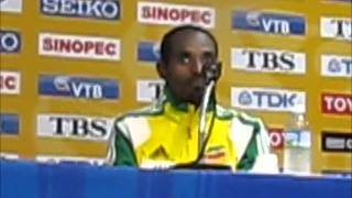 Ibrahim Jeilan Mohamed Farah and Imane Merga After 10000m Final in Daegu 2011 [upl. by Sayce]