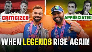 जब Rohit Sharma और Virat Kohli ने की Critics की बोलती बंद  2024 T20 World Cup [upl. by Oria]