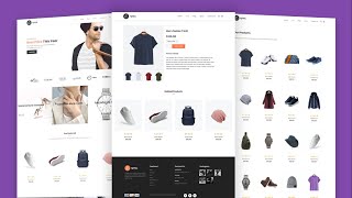 Ecommerce Website With HTML CSS JavaScript  Full Responsive ecommerce Website [upl. by Kenon]