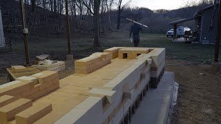 4 Building a Wood Fired Pottery Kiln  Train Kiln Walls Start to Rise [upl. by Guild]