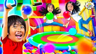 Fun Indoor Playground and Maze Trampoline Park for kids [upl. by Acinimod]