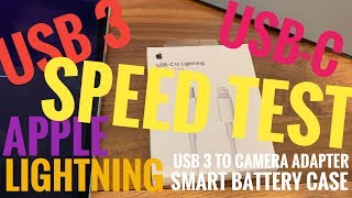 Speed TESTS USBC vs USBA to Lightning [upl. by Magen195]