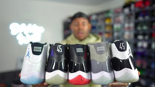 The ULTIMATE Jordan 11 DEBATE PLAYOFF BRED CONCORD SPACE JAM COLUMBIA COOL GREY [upl. by Cassady]