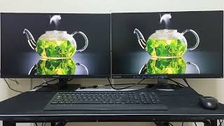 HP OMEN 27 and Lenovo G2730 test video color [upl. by Aissilem837]