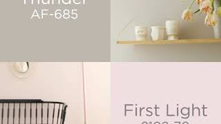 Color Trends 2020  First Light amp Thunder  Benjamin Moore [upl. by Farmelo740]