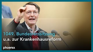 1049 Bundesratssitzung ua zur Krankenhausreform  22112024 [upl. by Ibrad]