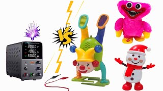 I Applied High Voltage to Electric TOYS  High Voltage VS Fun Clown amp Christmas Snowman Collection [upl. by Ahsar]