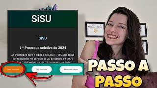 COMO SE INSCREVER NO SISU 2024 l Passo a passo da inscrição do Sisu [upl. by Jerrold]