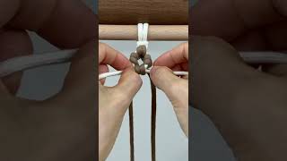 TUTORIAL Macrame basic knot series 14 Aztec sun bar knot🌱 shorts [upl. by Onder20]