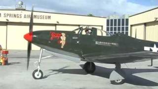 Bell P63 Kingcobra Flight Demonstration BIG ALLISON SOUND [upl. by Akkin]