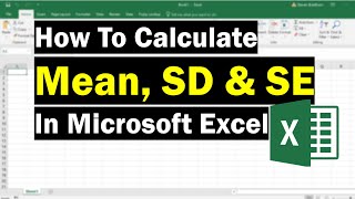 Calculating Mean Standard Deviation amp Error In Excel [upl. by Hilaria]